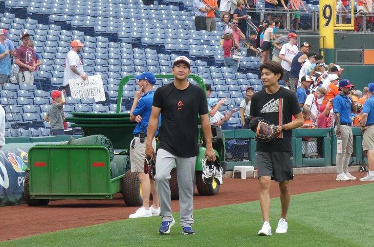 次の登板に向けて調整する菅野　©Yuki Yamada