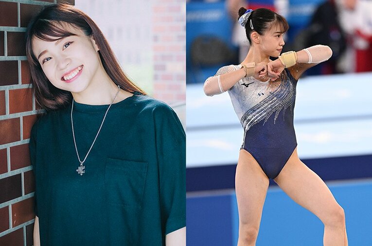 東京五輪でも華やかな演技で日本を団体5位に導いた杉原愛子（22歳）。あの五輪から1年、アスリートをめぐる問題について聞いた　©Asami Enomoto／JMPA
