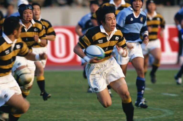 慶應大2年/CTB瓜生靖治（2000年1月15日 第36回大学ラグビー選手権決勝）©︎Koji Aoki/AFLO SPORT