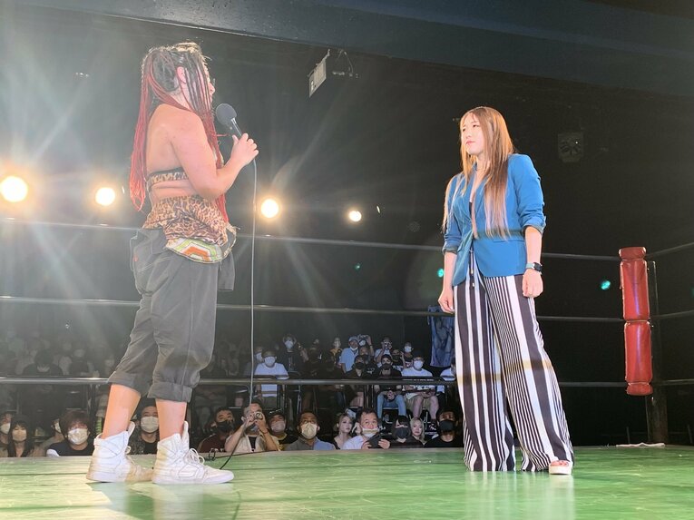 日本では今後、NOMADS'に出場予定。8月の大会で山下りなに呼び込まれ、参戦を表明した　©Norihiro Hashimoto