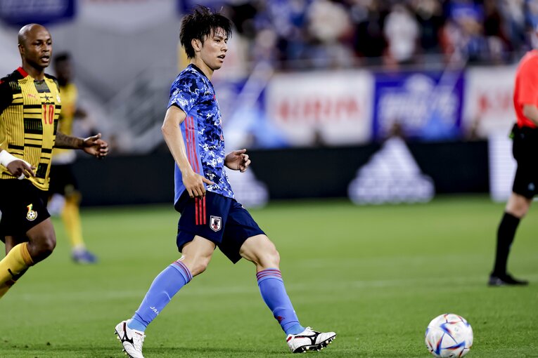 森保ジャパンで中核の田中碧もインサイドハーフとしての役割をバージョンアップしようとしている　©Kiichi Matsumoto/JMPA