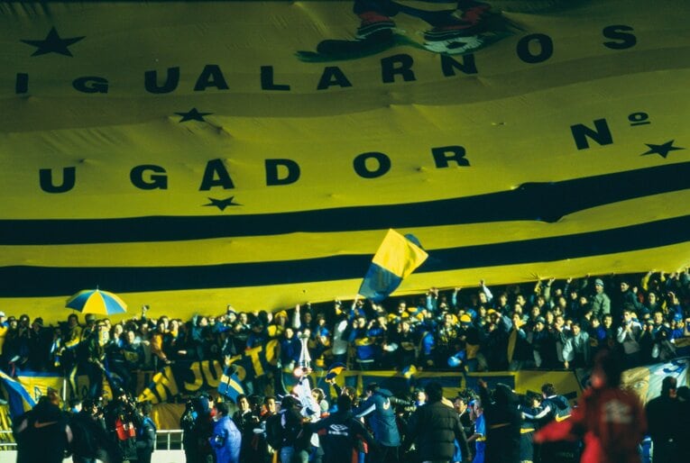 トヨタカップで来日した際のボカサポーター　©Sports Graphic Number