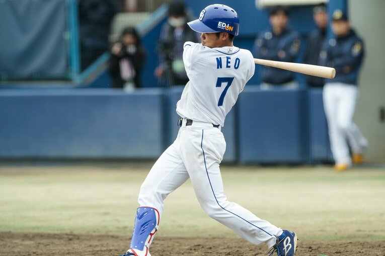 2019年3月、1年目の根尾　©Kiichi Matsumoto