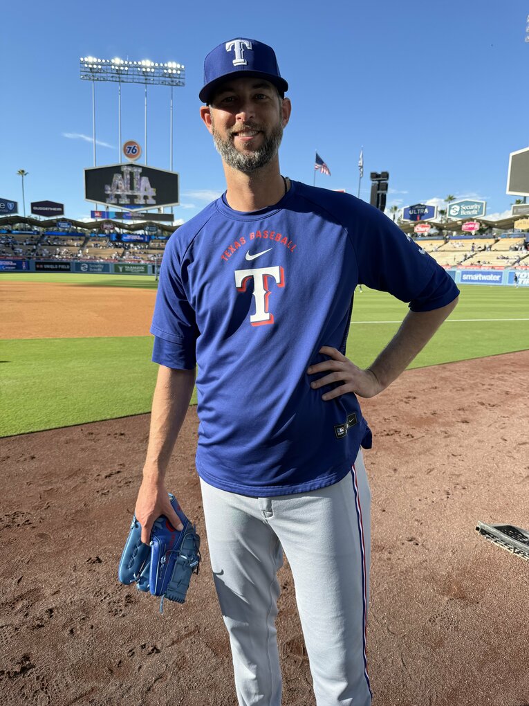 【テレビに映らないドジャースの日常】元日本ハムで大谷と同僚だったマーティン　（写真は右に続きます）©Naoyuki Yanagihara