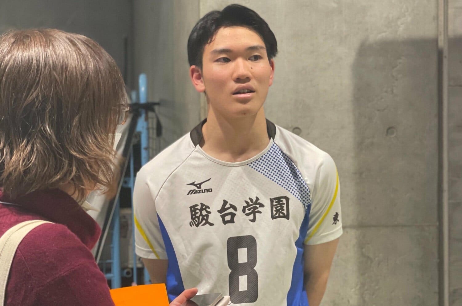 ミックスゾーンで当時を振り返る大坪