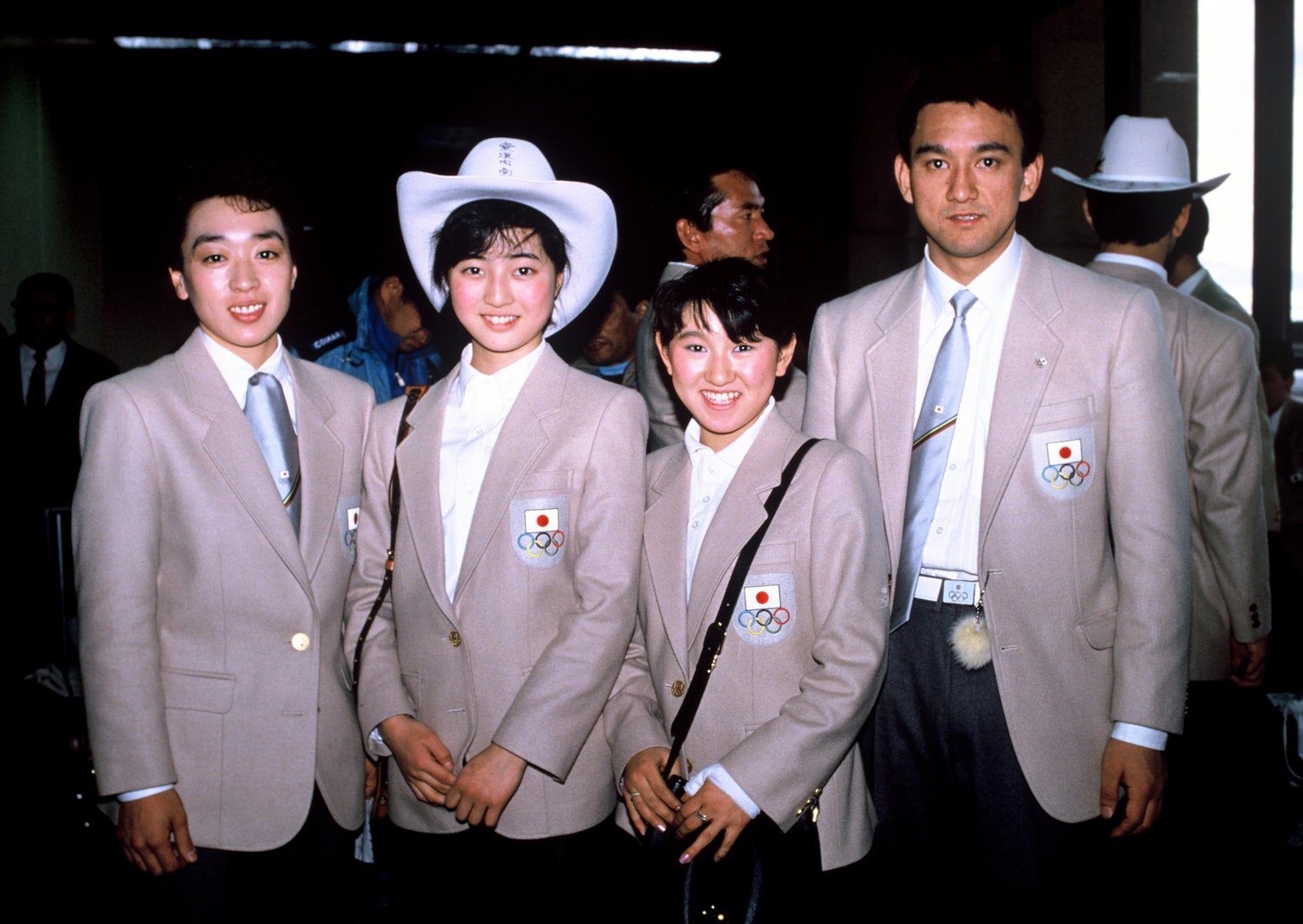 冬季五輪カルガリー大会にて　（左から）橋本聖子、八木沼純子、伊藤みどり、黒岩彰　(C)JMPA