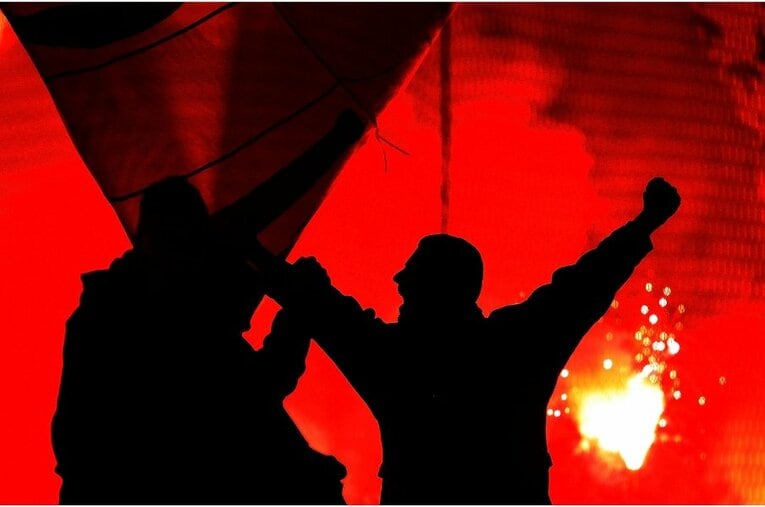 オリンピアコスvsパナシナイコスでの一幕©Getty Images