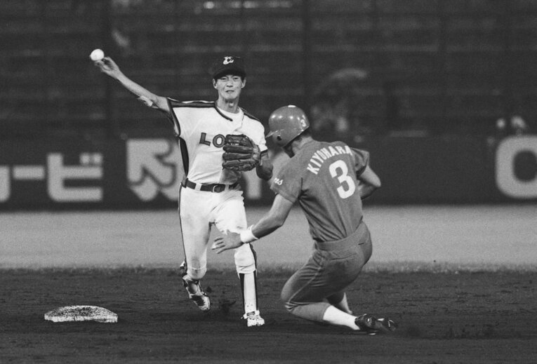 落合博満らとともに、「強肩ショート」としてロッテで活躍した水上善雄 ©JIJI PRESS