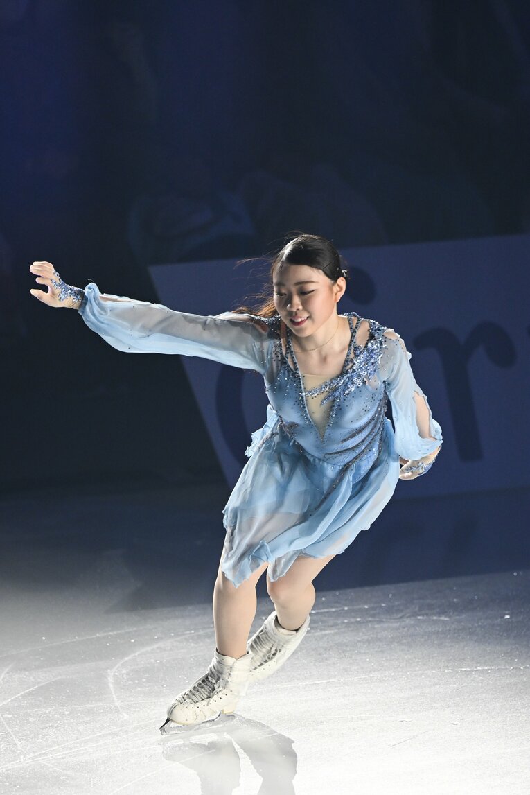 今年4月上旬、スターズ・オン・アイス大坂公演で演技を披露する紀平　©Asami Enomoto