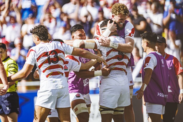 アマト・ファカタヴァのトライ（2023年ラグビーW杯アルゼンチン戦）【5/5枚】　©︎Kiichi Matsumoto