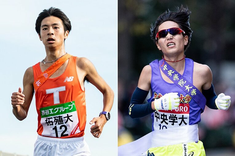 同校初の3年連続シード権を狙う拓殖大学。中央学院大学は悔しい昨季の雪辱を期す。(1) ／ photograph by Nanae Suzuki / Yuki Suenaga