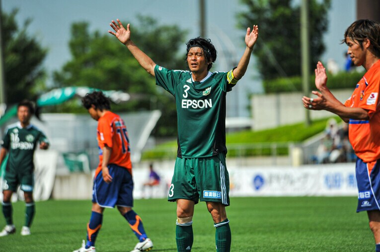 2011年7月3日の信州ダービー。この約1カ月後、松田直樹は34歳の若さでこの世を去った