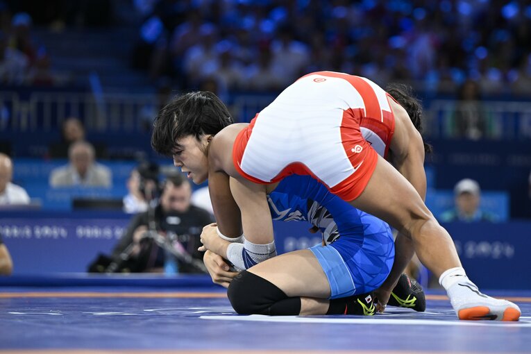 レスリング女子53kg決勝、藤波朱理vs.ルシアジャミレス・ジェペスグスマン　©Asami Enomoto/JMPA