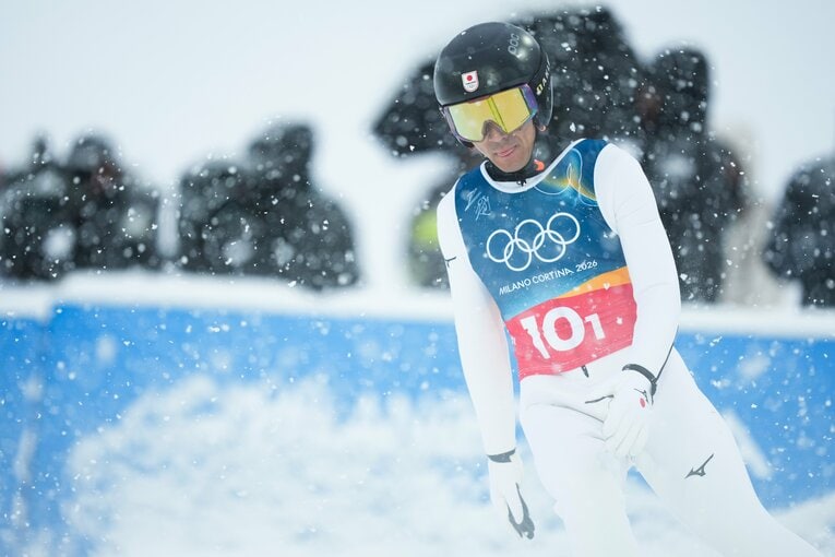 ミラノ五輪に挑んだ渡部暁斗　©Tsutomu Kishimoto／JMPA