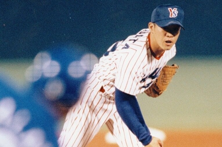 ヤクルトでの活躍が印象深い田畑一也。異色の経歴を持つ男は、1991年ドラフト会議でダイエーから10位指名を受けてプロの道を歩み出した ／ photograph by Sankei Shimbun