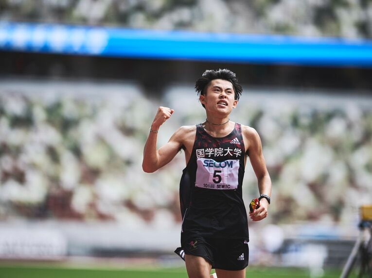 伊地知賢造（3年）がハーフマラソンで優勝　©️Yuki Suenaga