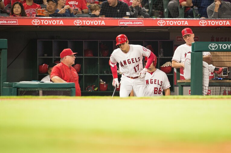 【未公開ショット多数！エンゼルス時代の秘蔵愛されショット】2018年の初々しい大谷（当時24歳／全20枚超）　©Nanae Suzuki