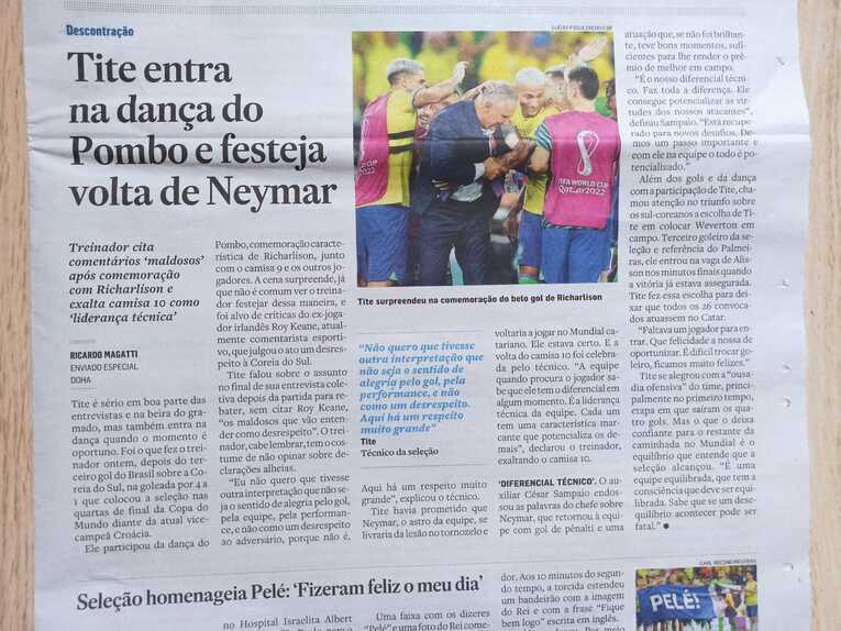 クロアチア戦後の報道　©Hiroaki Sawada