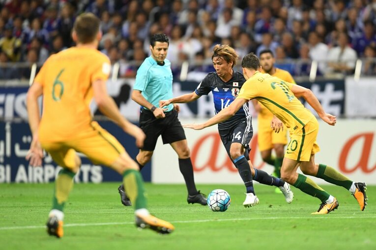 2017年の日本vsオーストラリア　©Sports Graphic Number