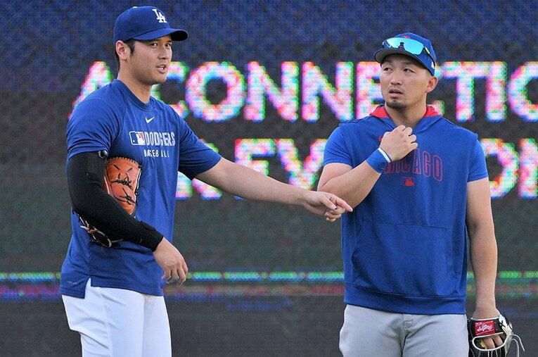 カブス鈴木誠也は打点王が狙えるとともに、同い年の大谷翔平に肉薄する成績を残しつつある ／ photograph by JIJI PRESS