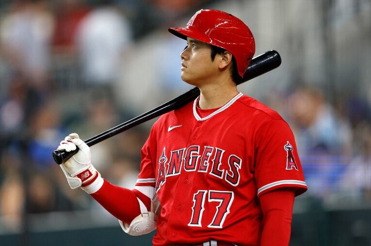 今季もMVP級の活躍を続ける大谷翔平だが、エンゼルスは8月に入って急激に失速。プレーオフ進出は厳しい情勢となっている ／ photograph by Getty Images