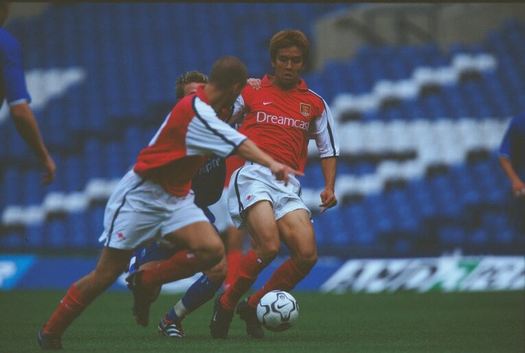 アーセナル時代の稲本潤一　©Kazuaki Nishiyama