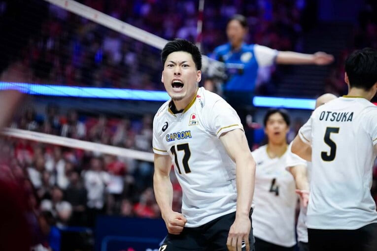 西本圭吾（VNLベルギー戦）©Volleyball World