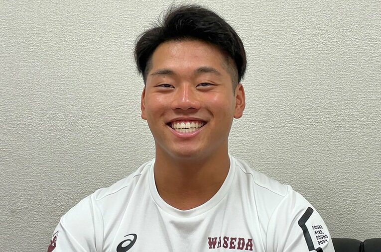 西武ドラフト1位の蛭間拓哉。走攻守に力感あふれるプレーはスケールの大きさを感じさせる ／ photograph by Takeshi Shimizu