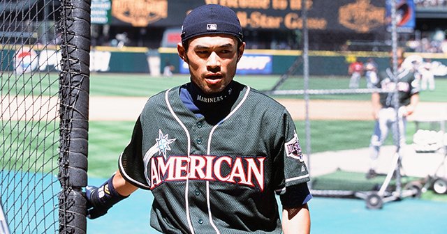 2001 MLB シアトル・マリナーズ イチロー ICHIRO ロゴ入りTシャツ