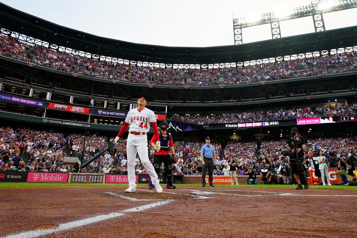 2021年ホームランダービーに出場した大谷翔平　©Getty Images