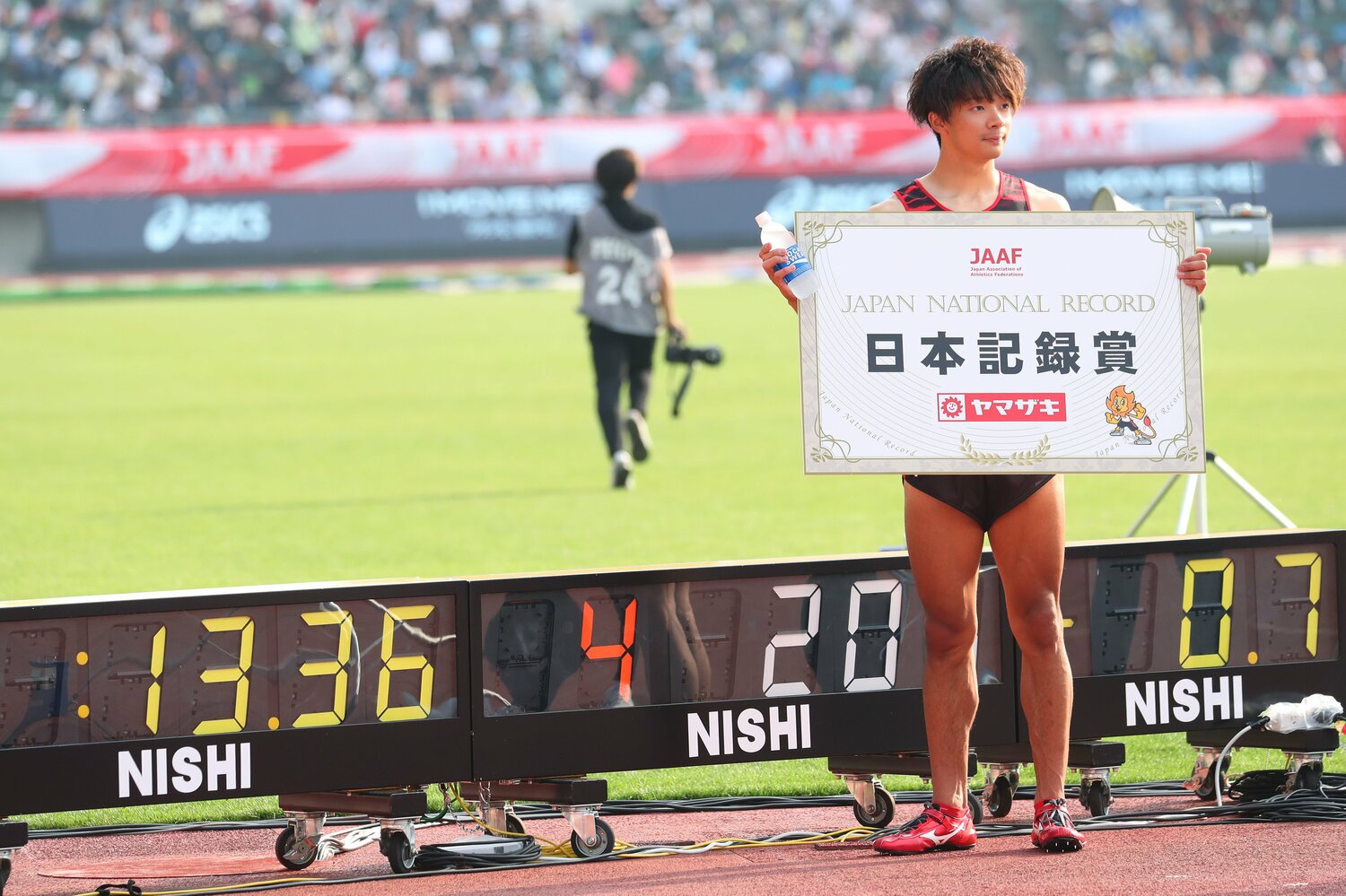 東京五輪前に日本記録を打ち立てるなどタイムは伸びる傾向にあった金井　©AFLO