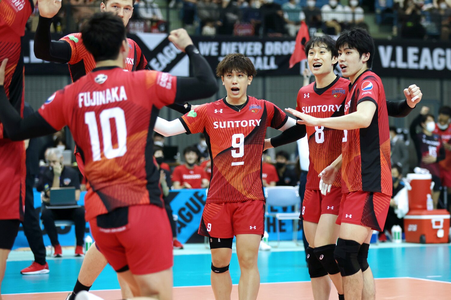 サンバーズの2連覇に貢献したセッター大宅真樹(写真は2022年4月プレーオフ)。大宅も日本代表への返り咲きを狙う一人 ©︎JIJI PRESS