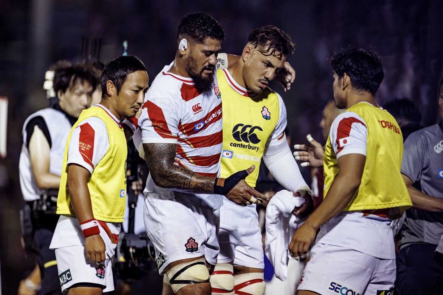 W杯に向けてアピールを続けていたLOアマト・ファカタヴァ（28歳）。フィジー戦では負傷退場している　©︎Kiichi Matsumoto