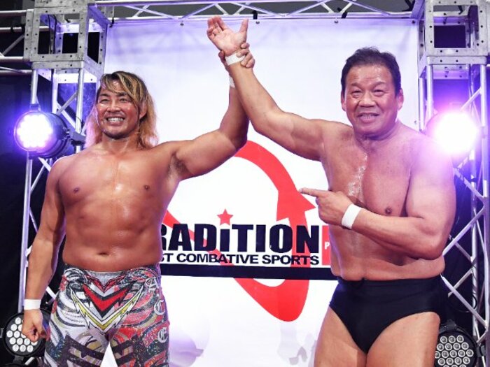 藤波辰爾68歳は“アントニオ猪木の入場曲”にどんな思いを込めたのか？ 棚橋弘至との師弟対決が「幸福な11分44秒」になったワケ＜Number Web＞ photograph by Masashi Hara