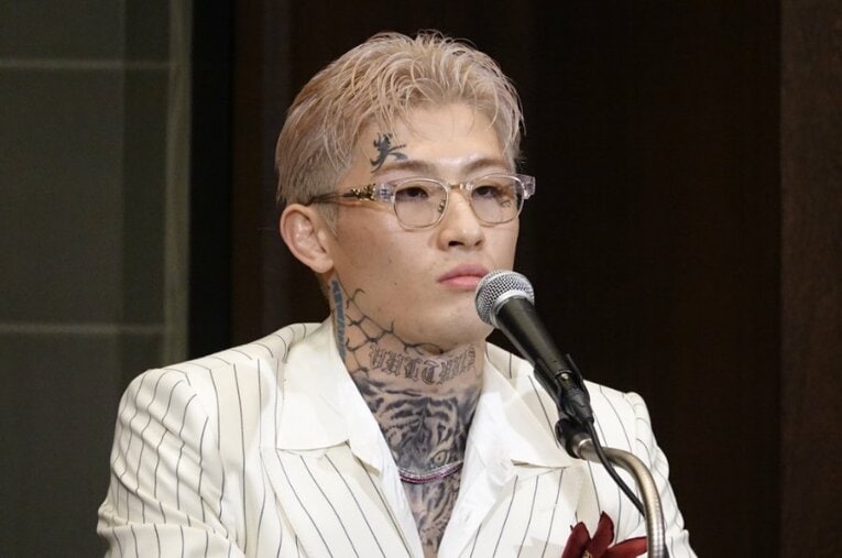 9月2日に記者会見を行い、“ドーピング疑惑”を否定した平本蓮。その後のRIZINの会見で検査結果が「陰性」だったことが発表された ／ photograph by Koji Fuse