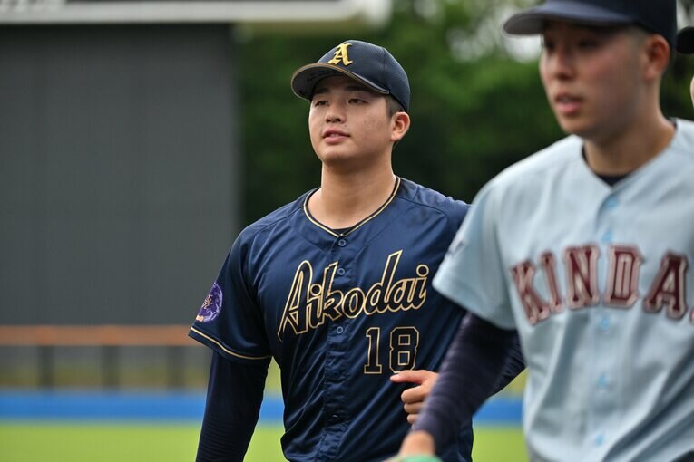 競合必至と言われる最速159キロ右腕の愛知工大・中村優斗　©︎Hideki Sugiyama