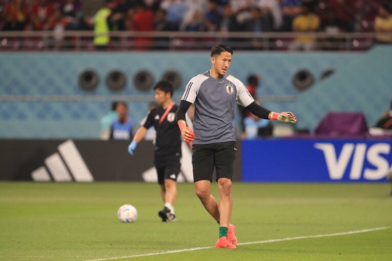 スペイン戦前の練習　©Kazuo Fukuchi／JMPA