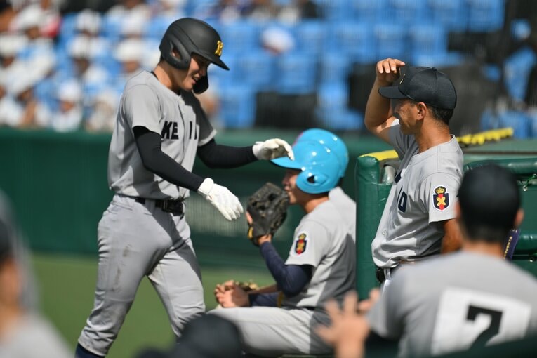 準々決勝・沖縄尚学での丸田ら慶応ナインの躍動＋森林監督の表情（全15枚）　©Hideki Sugiyama