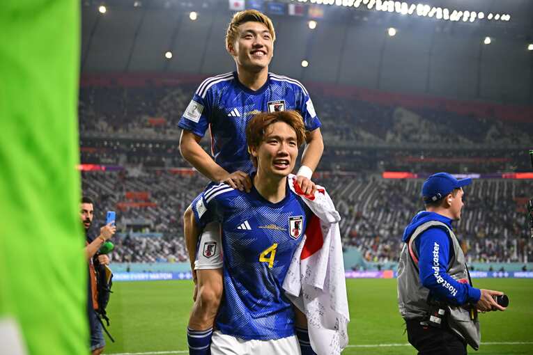 スペイン戦終了後　©Takuya Kaneko／JMPA