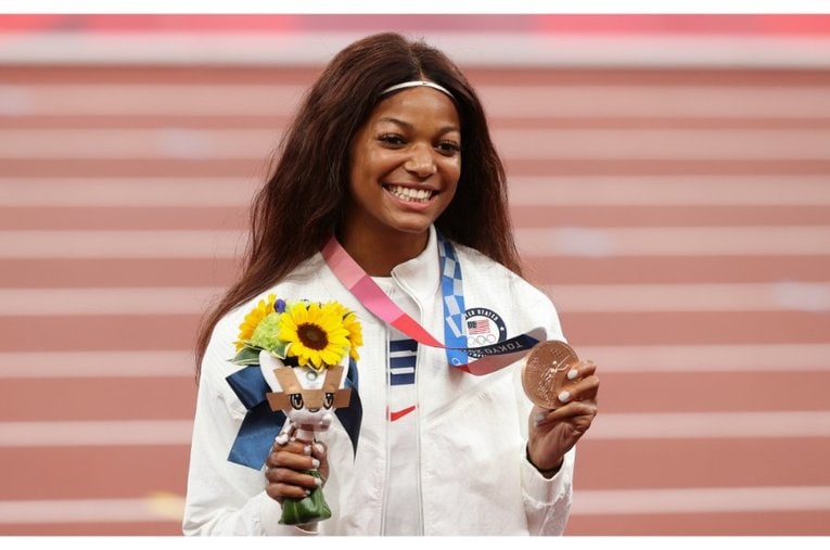 銅メダルに笑顔のトーマス©Getty Images