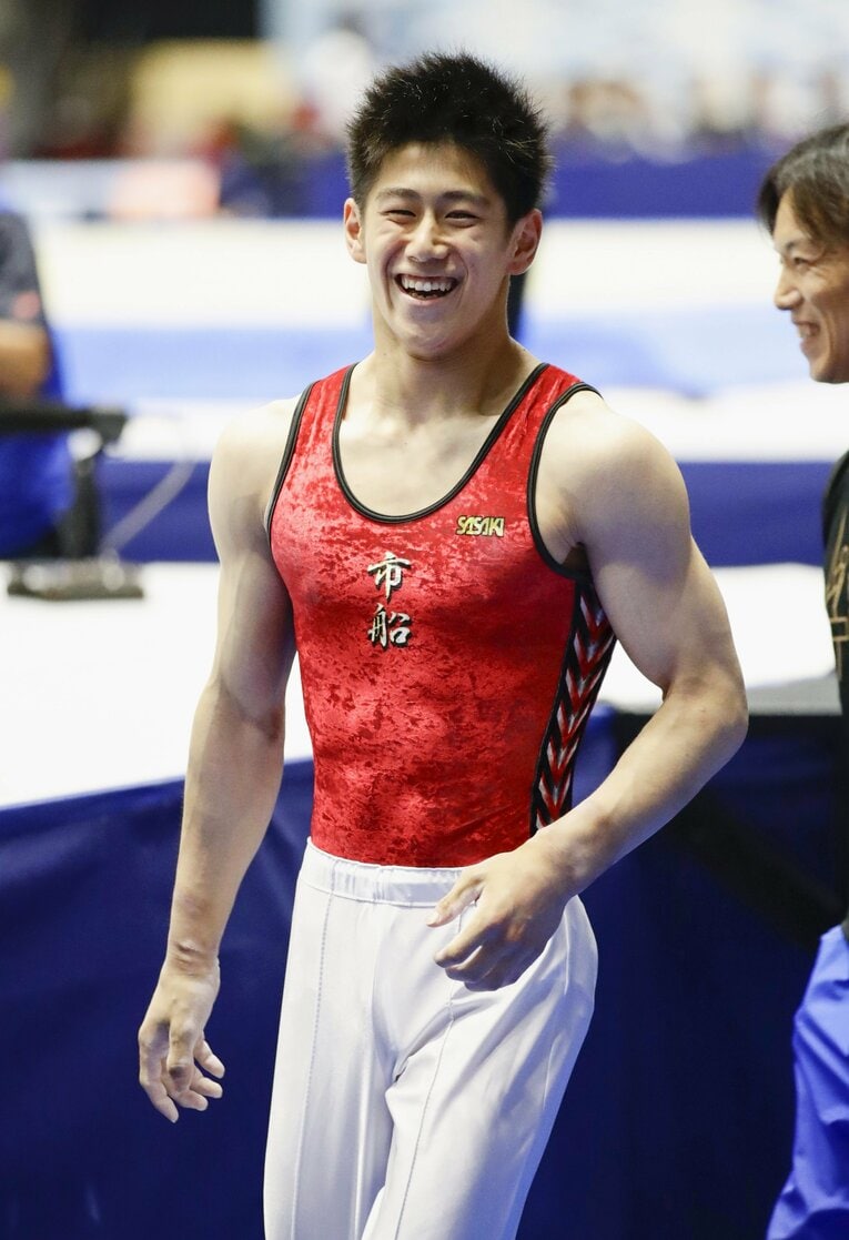 市立船橋高時代の橋本（当時高3）。2019年6月の全日本種目別選手権で　©KYODO