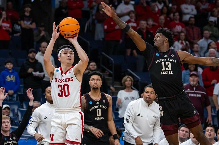 全米が注目するNCAAトーナメントに出場した富永啓成　©︎Nebraska Athletics 