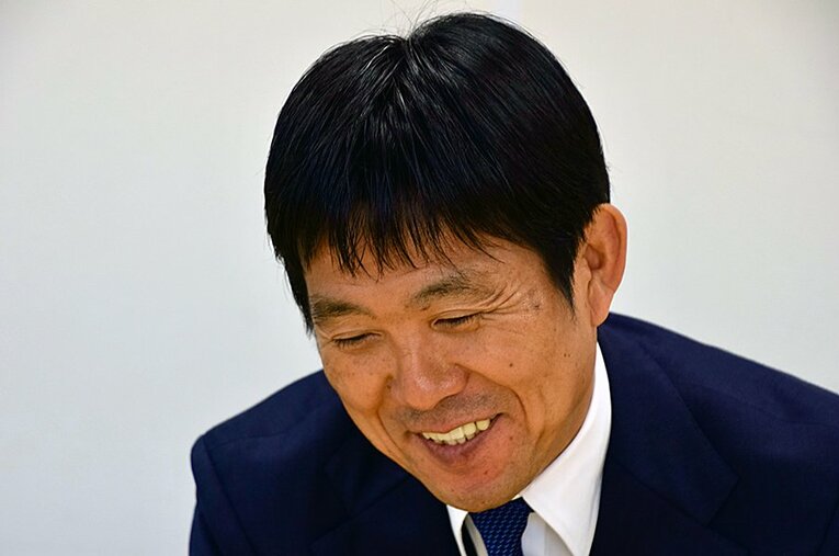 4年半の戦いを振り返った森保一監督。日本サッカーでは初めての長期政権となる2026年W杯までの続投が決まった ／ photograph by Walnix