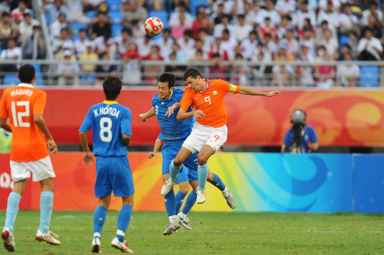 北京五輪の3戦目、オランダ戦でフル出場した吉田　©AFLO SPORT