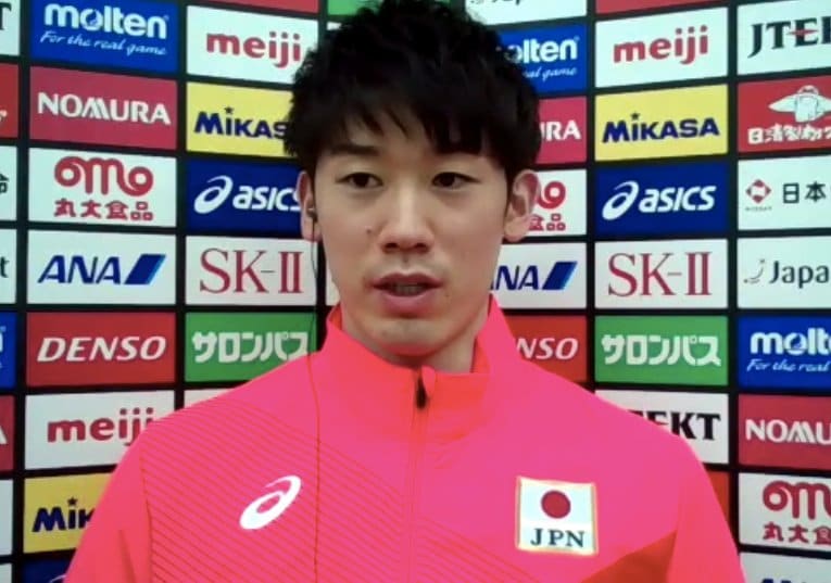 日本代表合流後の会見に出席した石川（筆者提供）