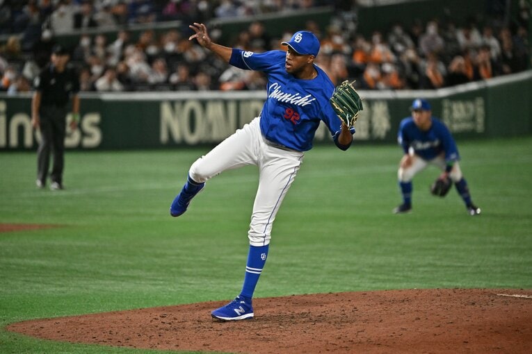 中日のライデル・マルティネス。抑えとして大活躍　©Hideki Sugiyama