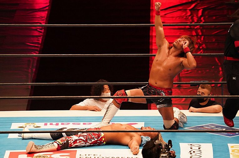 G1クライマックス開幕2連勝で勢いに乗る内藤哲也。「3冠」を狙い走り続ける ／ photograph by Essei Hara