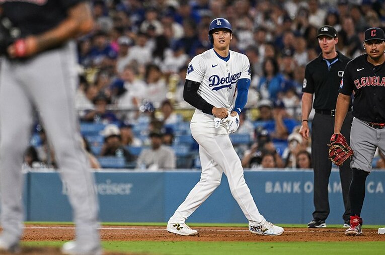 レギュラーシーズン後半戦に盗塁を成功し続けた大谷翔平。成績から見ても「次を狙う」走者としての進化がクッキリと分かる　©Nanae Suzuki