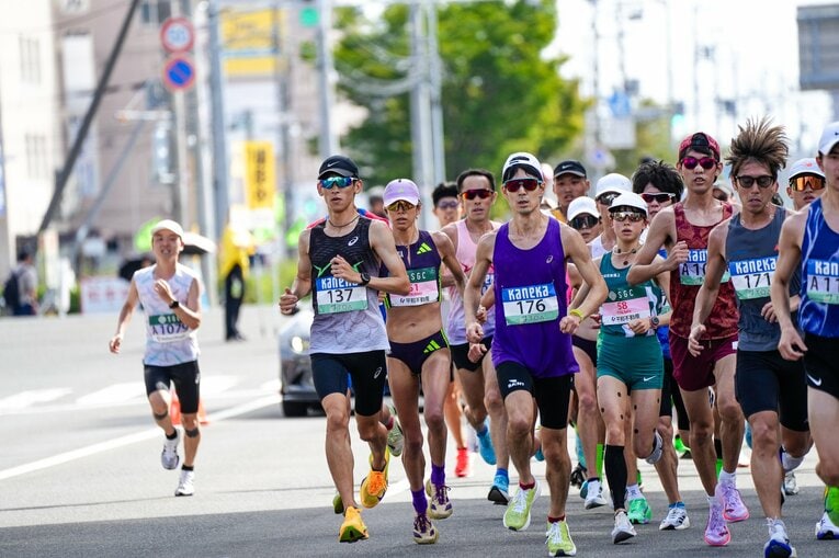 初マラソンとなった北海道マラソンで2位に入った不破　©Satoshi Wada