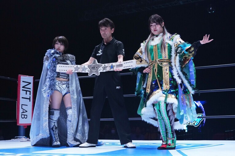 壮麗亜美を挑戦者に迎えた白いベルトの防衛戦。5月18日、横浜武道館　©Essei Hara